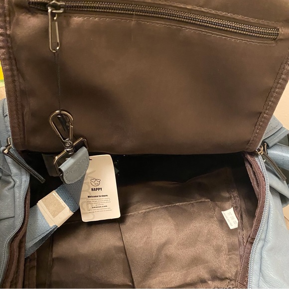 NWT Bromen Backpack Purse Vegan leather blue Anti theft & water resistant main image 13